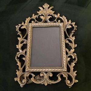 Vintage Victorian Cast Metal Ornate Frame